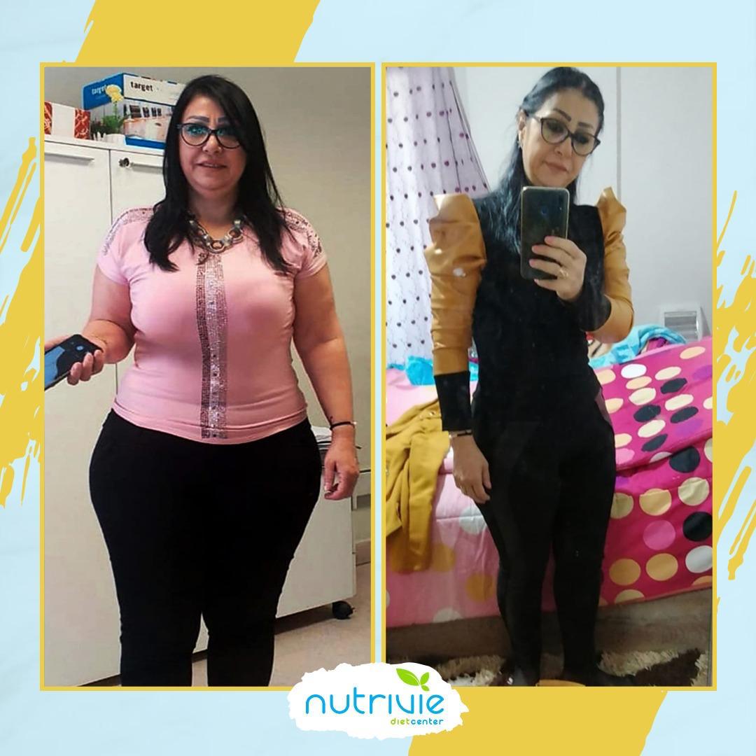 Nutrivie client transformation, before and after