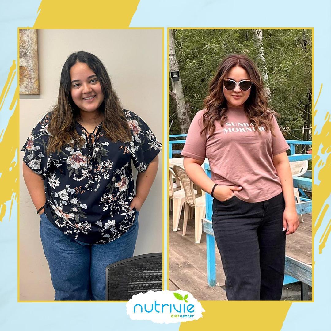 Nutrivie client transformation, before and after