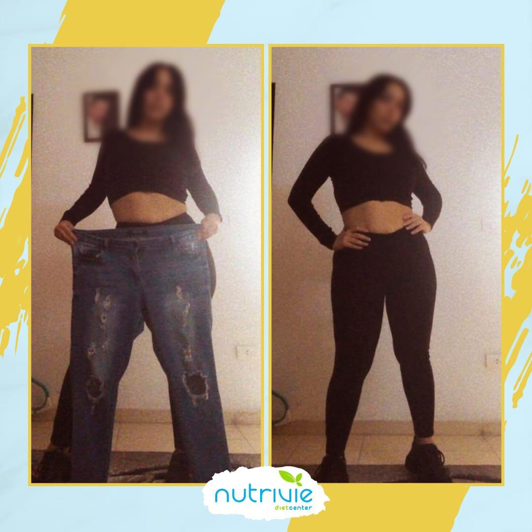 Nutrivie client transformation, before and after
