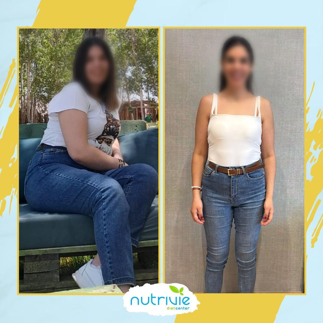 Nutrivie client transformation, before and after