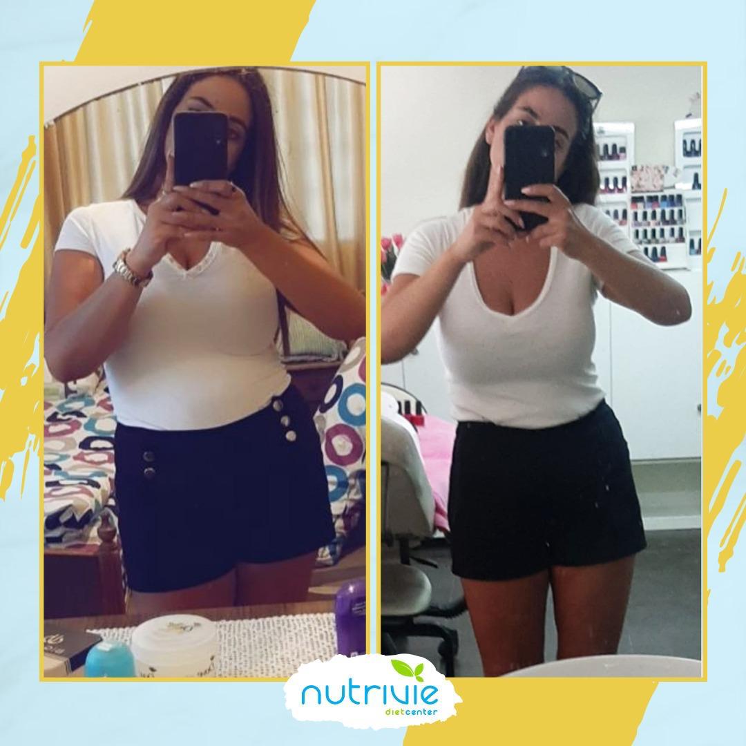 Nutrivie client transformation, before and after