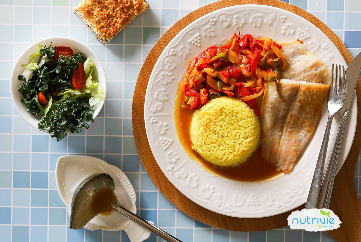 Fish Panne with Vegetables from the Nutrivie Diet Center food gallery