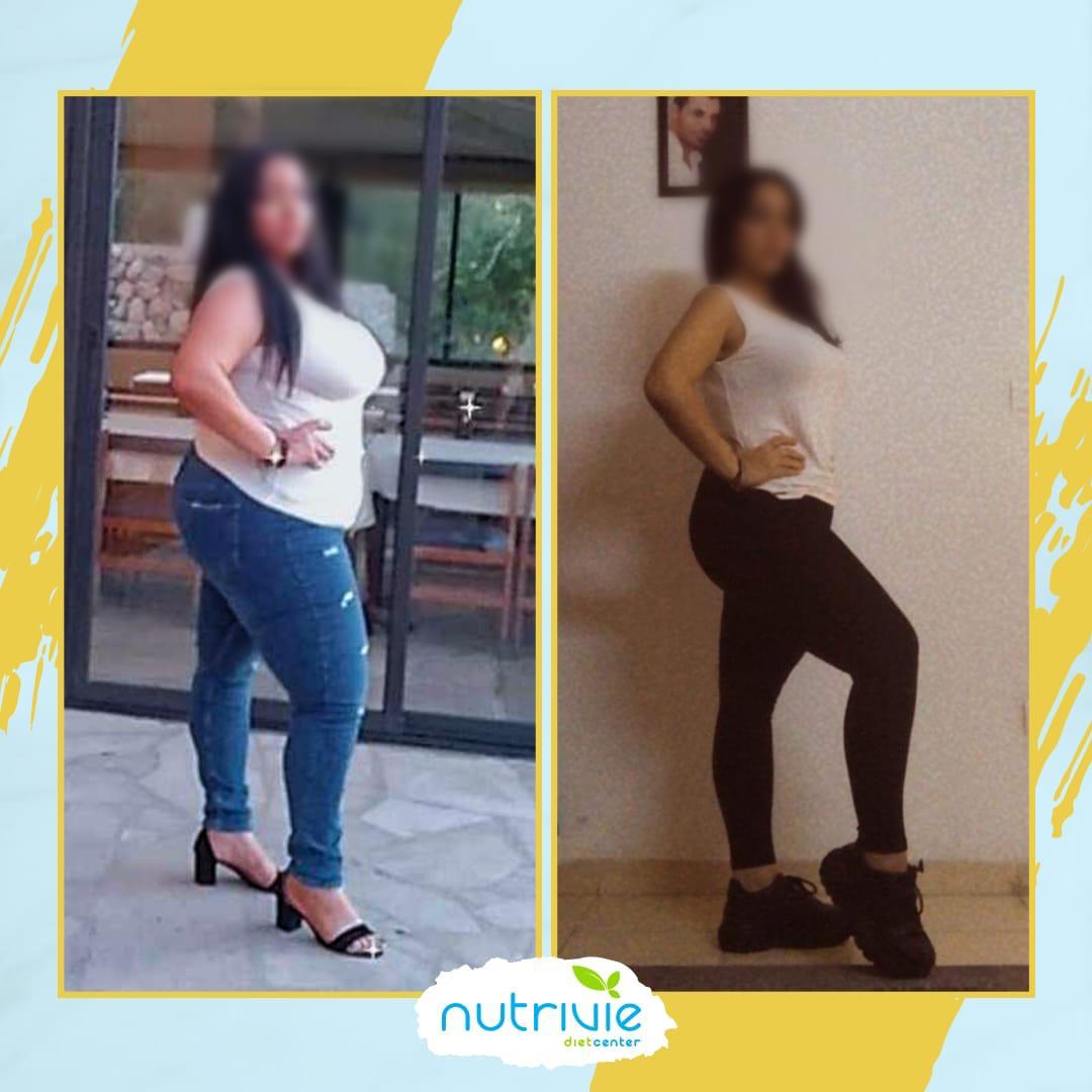 Nutrivie client transformation, before and after