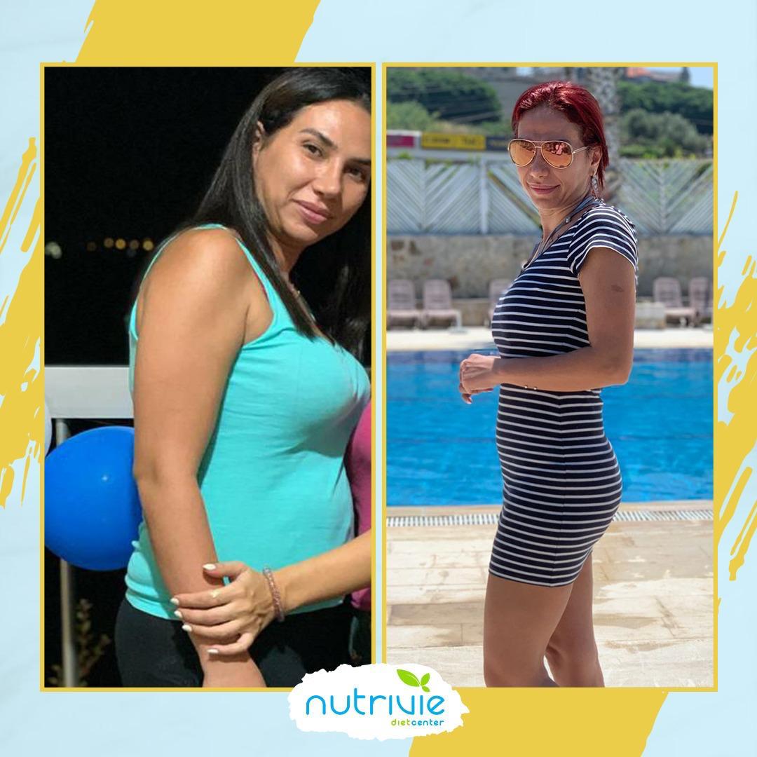 Nutrivie client transformation, before and after