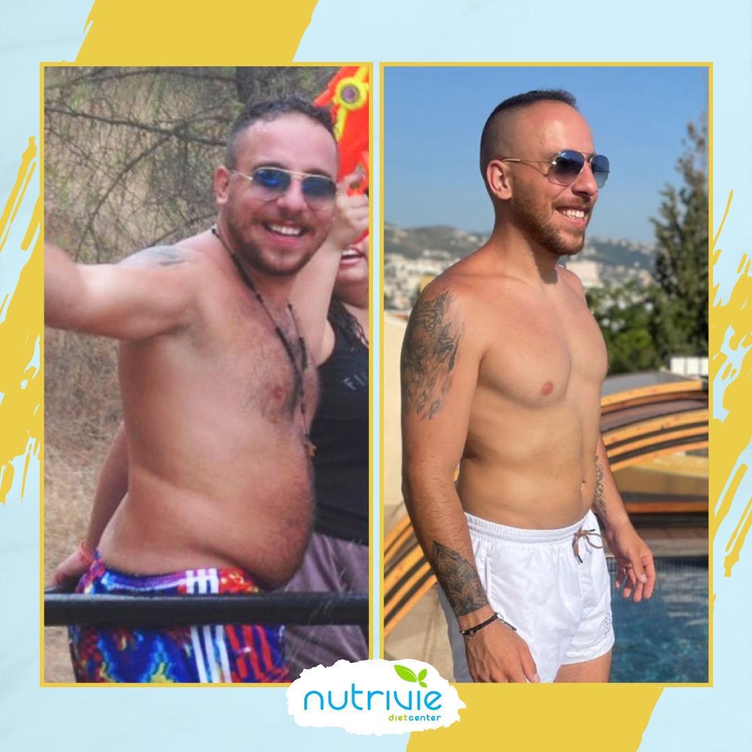 Nutrivie client transformation, before and after